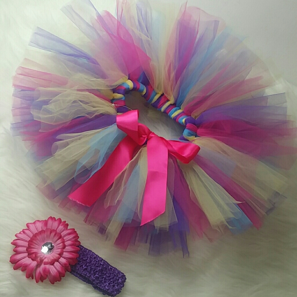 New Handmade Tutu & Headband set 😍 12-24 mth 4pc